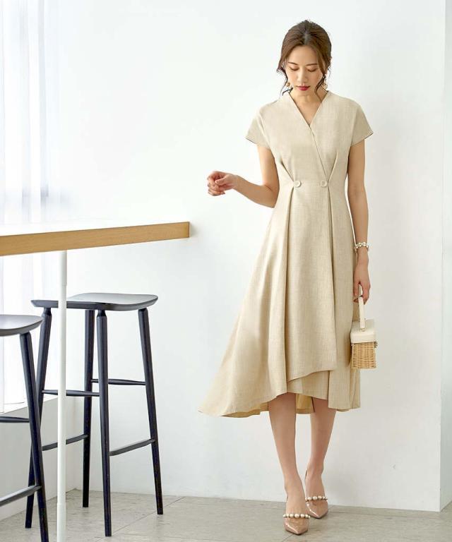 ルイルエブティック（RUIRUE BOUTIQUE）/【S〜3L】カシュクールフレンチワンピースの通販は