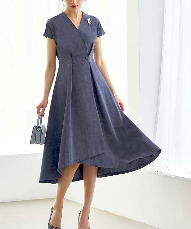 ルイルエブティック（RUIRUE BOUTIQUE）/【S〜3L】カシュクールフレンチワンピースの通販は