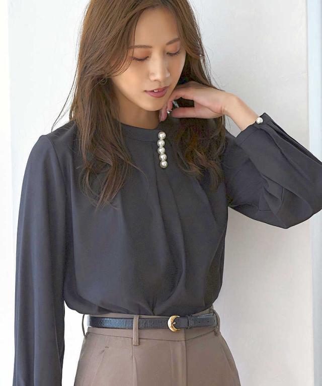 ルイルエブティック（RUIRUE BOUTIQUE）/【S〜3L】アシンメトリーパールタックブラウスの通販は 5,933円