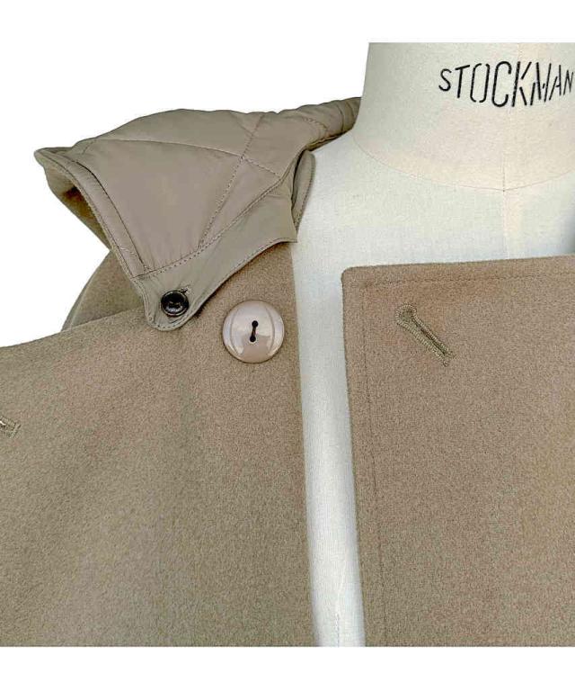 ルイルエブティック（RUIRUE BOUTIQUE）/【S〜3L】【2way】ウーリーストレッチ×ソフィーレイト キルティングフーディーコート ルイルエブティック（RUIRUE BOUTIQUE）/【S〜3L】【2way】ウーリー