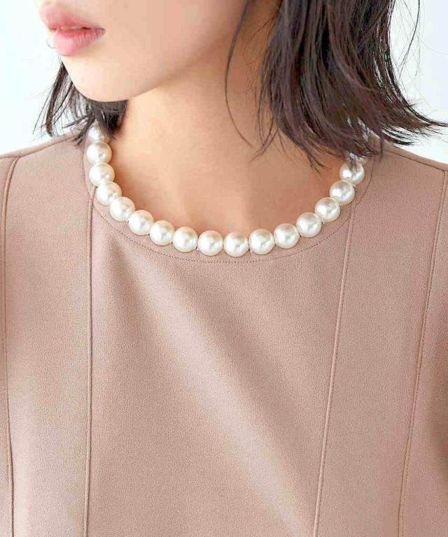 ルイルエブティック（RUIRUE BOUTIQUE）/【S〜3L】パールネックレッグ