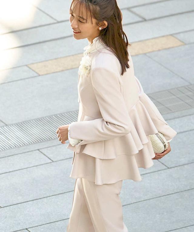 ルイルエブティック（RUIRUE BOUTIQUE）/【S〜3L】ノーカラーフリル