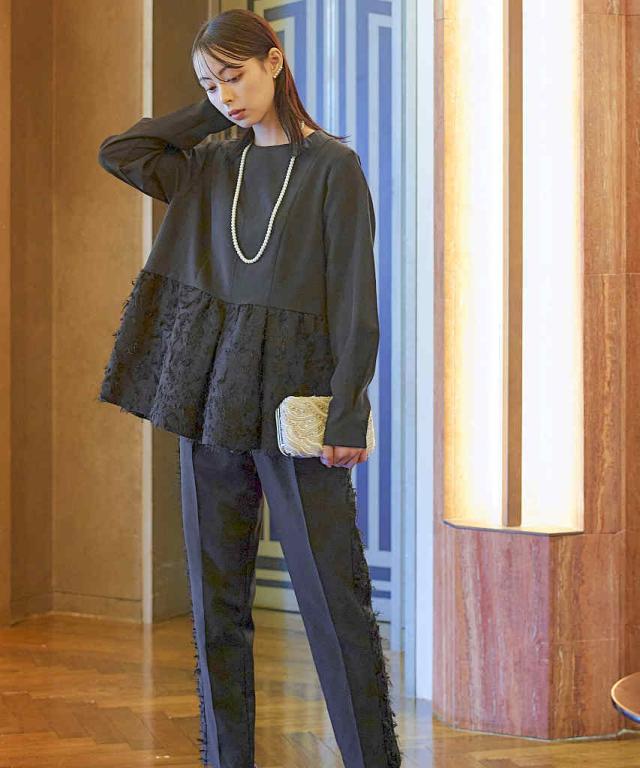 ルイルエブティック（RUIRUE BOUTIQUE）/【S〜LL】ジャカードペプラム