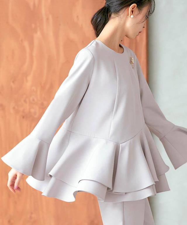 ルイルエブティック（RUIRUE BOUTIQUE）/ダブルフレアペプラムトップス