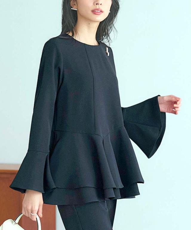 ルイルエブティック（RUIRUE BOUTIQUE）/ダブルフレアペプラムトップス