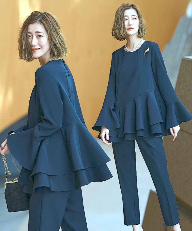 ルイルエブティック（RUIRUE BOUTIQUE）/ダブルフレアペプラムトップス