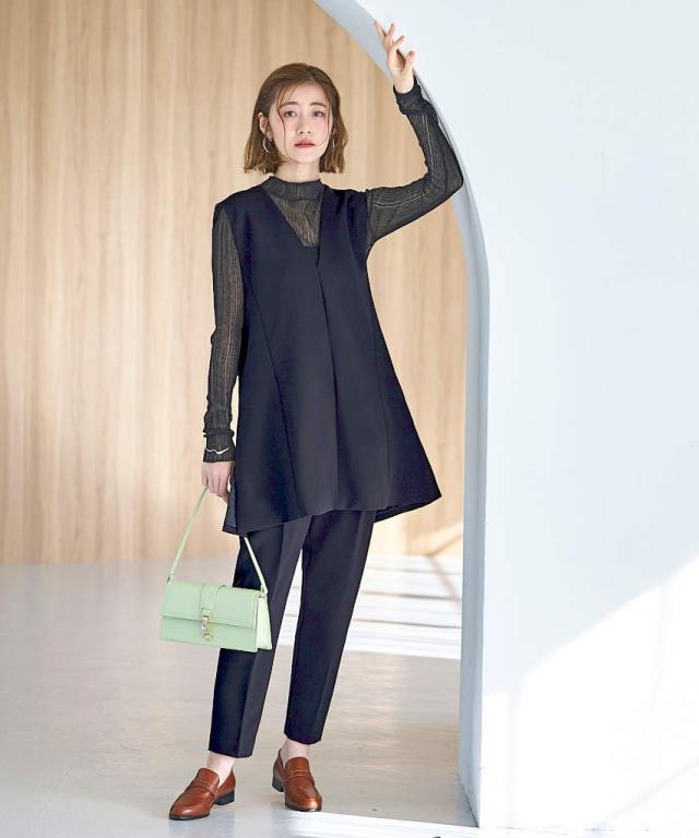ルイルエブティック（RUIRUE BOUTIQUE）/Vネックバックリボンジレ