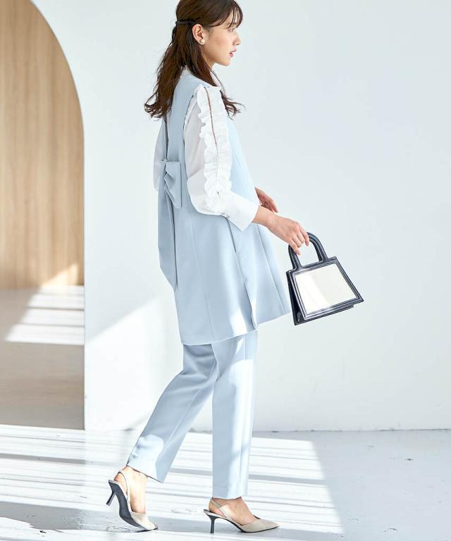 ルイルエブティック（RUIRUE BOUTIQUE）/Vネックバックリボンジレ