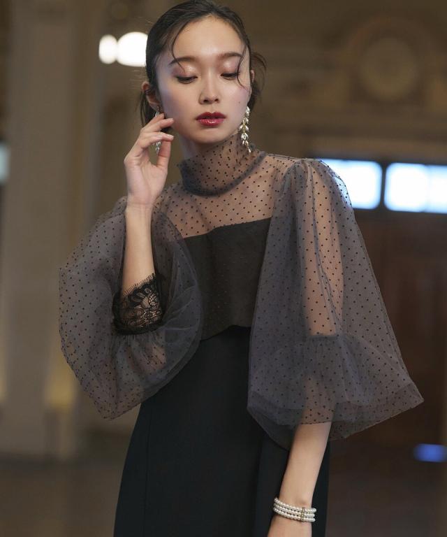 ルイルエブティック（RUIRUE BOUTIQUE）/シアードットIラインワンピースドレス