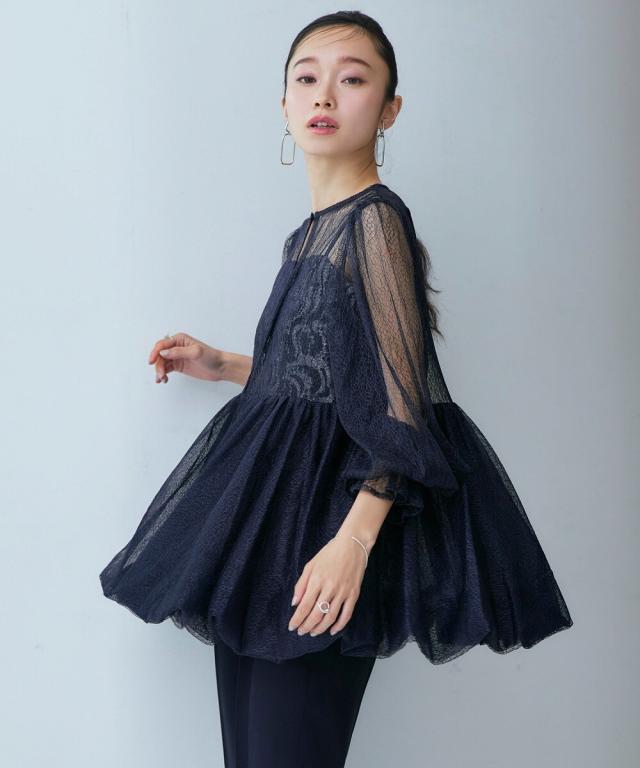 ルイルエブティック（RUIRUE BOUTIQUE）/バルーントップス＆レースインナー＆パンツ3点セット_13