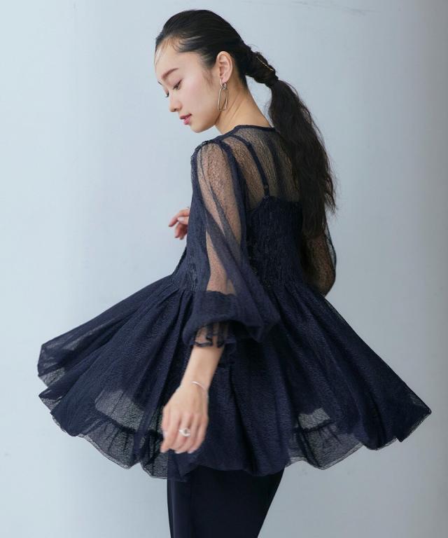 ルイルエブティック（RUIRUE BOUTIQUE）/バルーントップス＆レースインナー＆パンツ3点セット_14