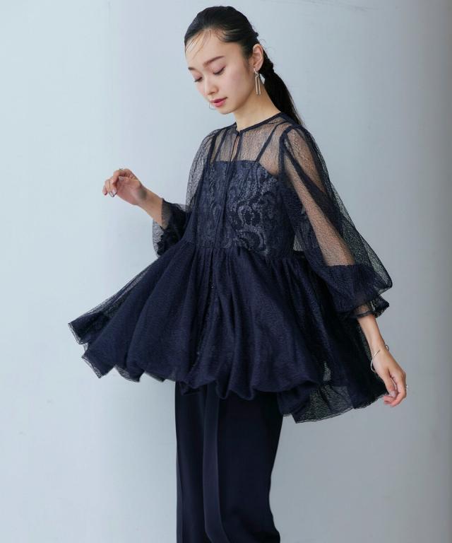 ルイルエブティック（RUIRUE BOUTIQUE）/バルーントップス＆レースインナー＆パンツ3点セット_17