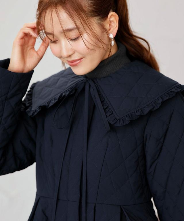新品】Neige（ネージュ）ペプラム キルティング ブルゾン キルティング 