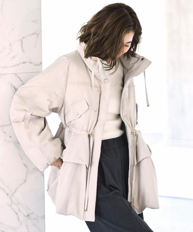 新品タグ付　2wayバルーンペプラムフーディーダウンコート♡ルイルエブティック RUIRUE BOUTIQUE（ルイルエブティック） ダウンコート ダウン