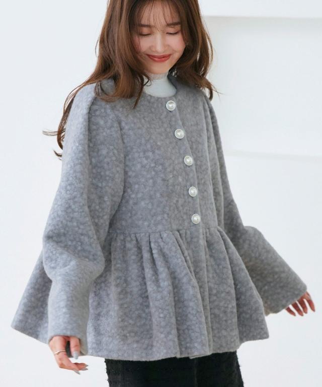 ルイルエブティック（RUIRUE BOUTIQUE）/テディボアペプラムジャケット