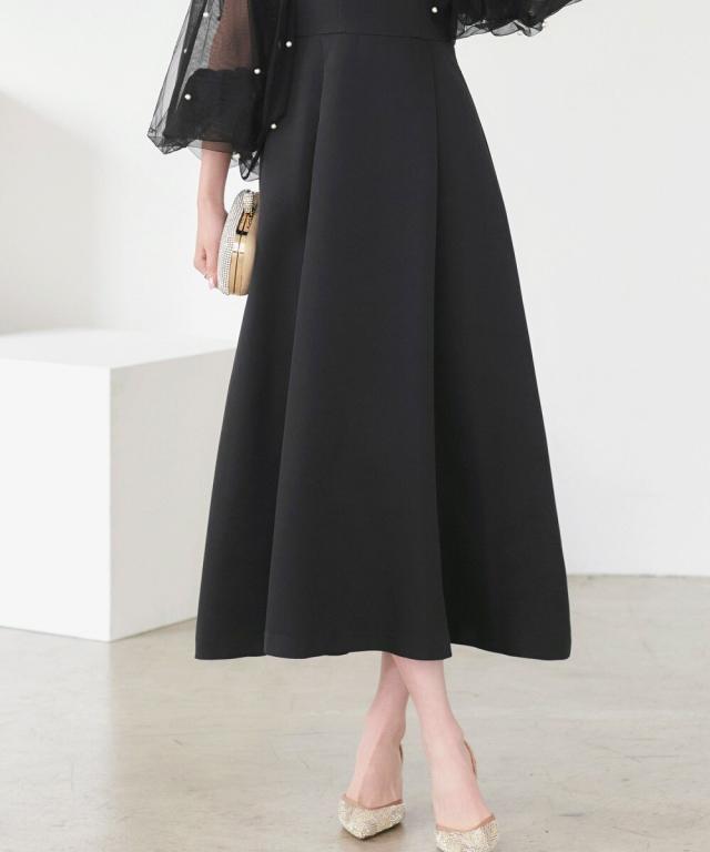 ルイルエブティック（RUIRUE BOUTIQUE）/パールシアースリーブ フレアワンピースドレス_12