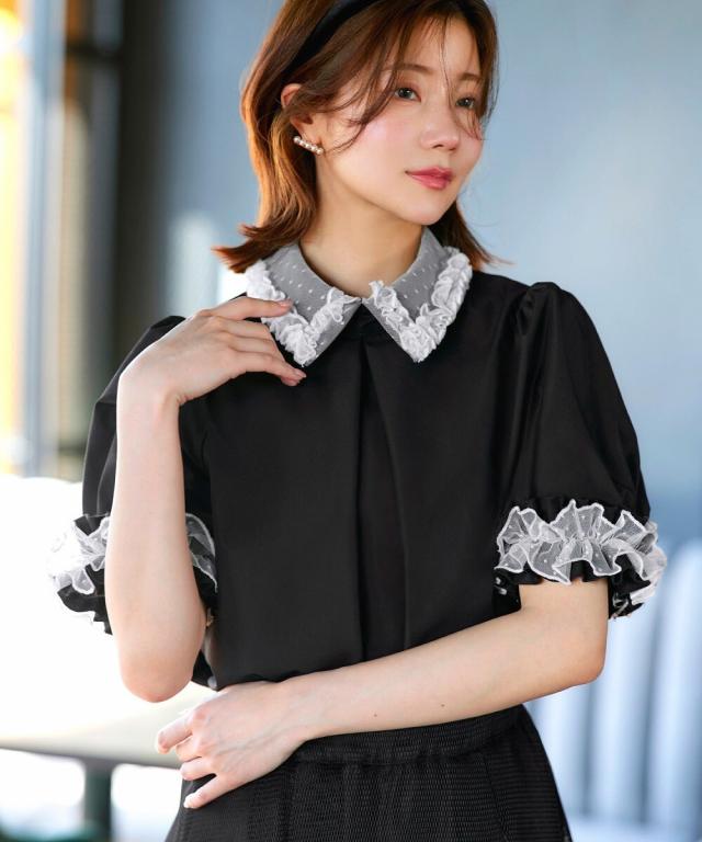 ルイルエブティック（RUIRUE BOUTIQUE）/【洗える】ドットチュール 