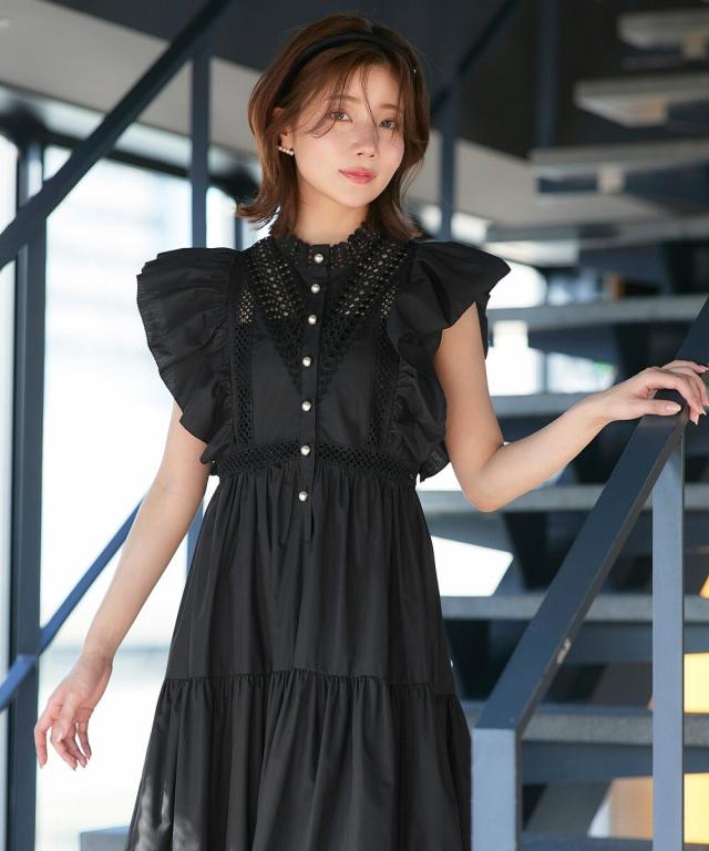 ルイルエブティック（RUIRUE BOUTIQUE）/ティアードボリュームシャツワンピース