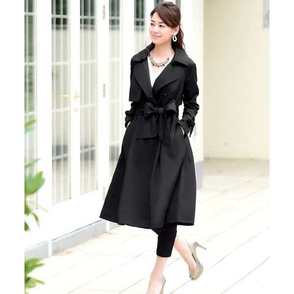 RUIRUE BOUTIQUE 2wayフードロングトレンチコート （ベージュ(BE