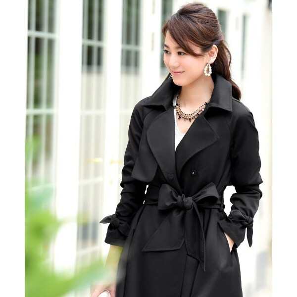 RUIRUE BOUTIQUE 2wayフードロングトレンチコート （ベージュ(BE