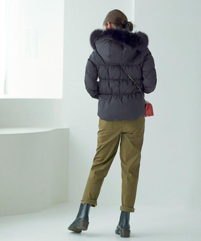 フォックスファー付きダウンショートコート☆ RUIRUE BOUTIQUE／LL