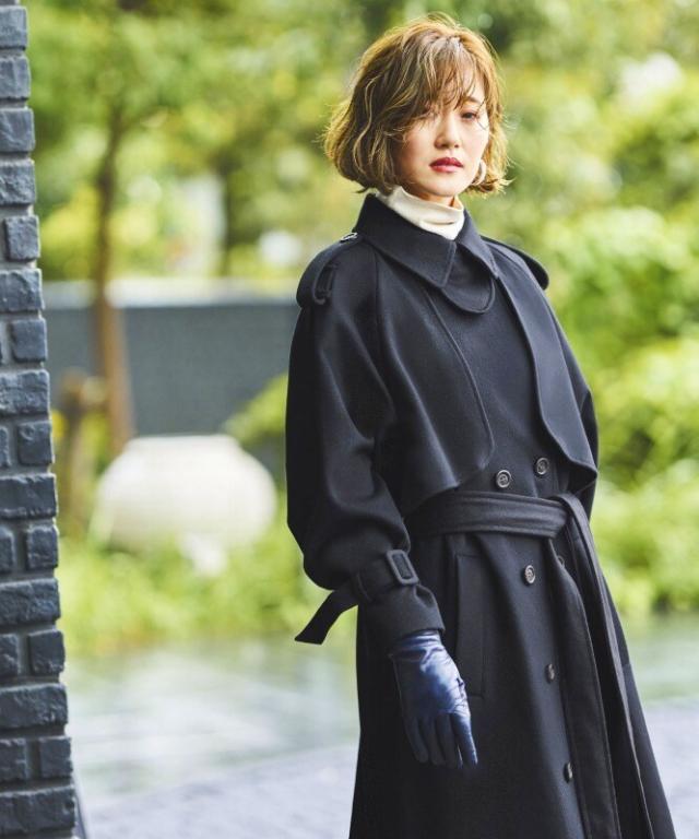 ルイルエブティック（RUIRUE BOUTIQUE）/【S〜3L】カイロポケット付き　Super120’sウール　ロングルーズトレンチコート ルイルエブティック（RUIRUE BOUTIQUE）/【S〜3L】カイロポケット付き