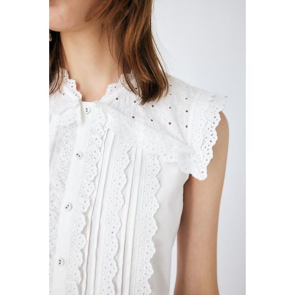 マウジー（MOUSSY）/COTTON EYELET SLEEVELESS ブラウスの通販はau PAY