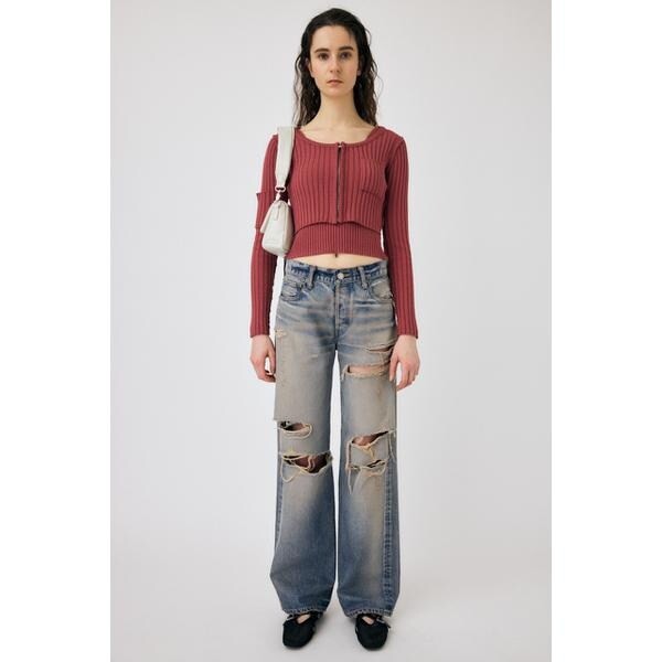 マウジー（MOUSSY）/ZIP UP RIB KNIT カーデ＆タンクの通販は 5,515円