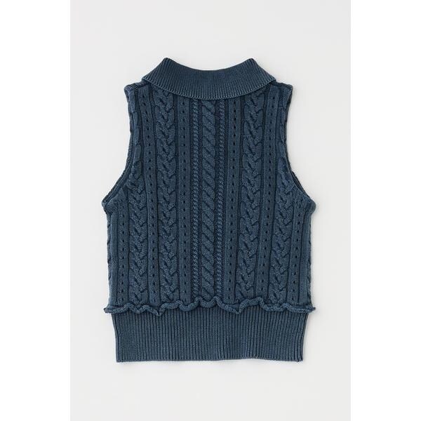 MOUSSY　CABLE KNIT POLO タンク 新品未使用 MOUSSY | CABLE KNIT POLO タンク (タンクトップ ) |SHEL'TTER