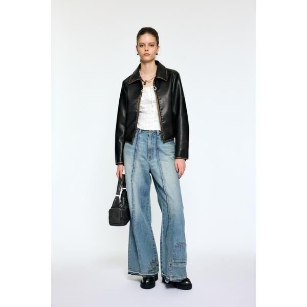 マウジー（MOUSSY）/FAUX LEATHER MINIMAL ジャケットの通販はau