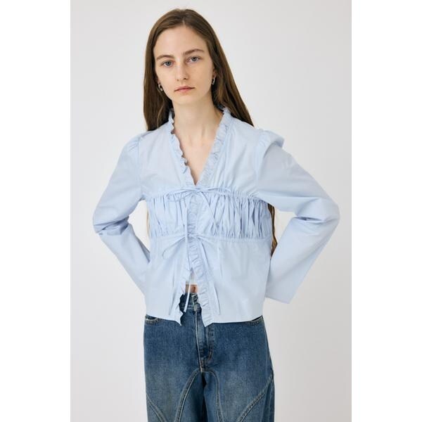 マウジー（MOUSSY）/FRONT RIBBON GATHER ブラウスの通販は 6,622円