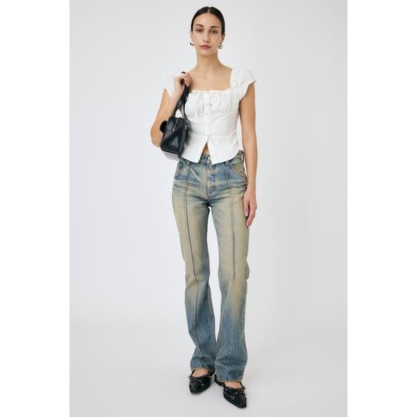 マウジー（MOUSSY）/MIDRISE スリムフレアデニム