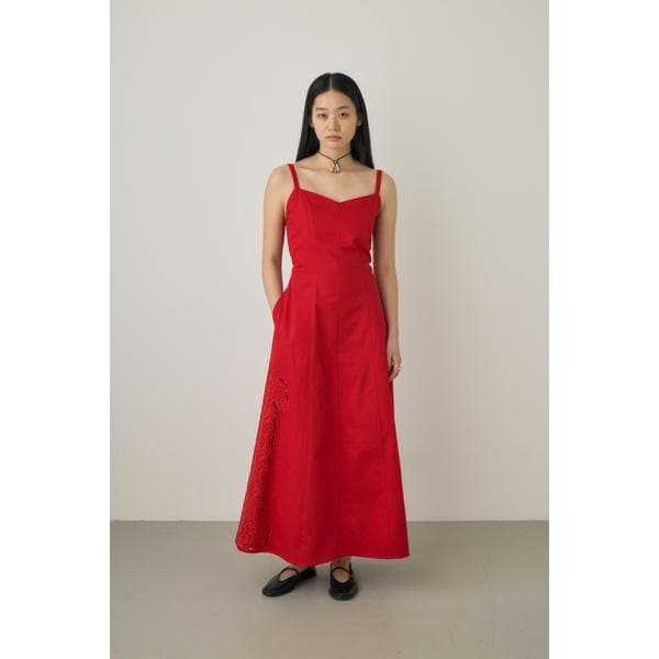 マウジー（MOUSSY）/カットワーク刺繍キャミソールワンピース　オーガニックコットン使用