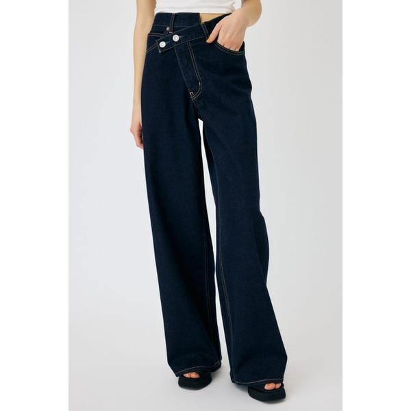 美品✨24年マウジー　CROSS WAIST WIDE STRAIGHT デニム マウジー（MOUSSY）/CROSS WAIST WIDE ストレートの通販はau PAY