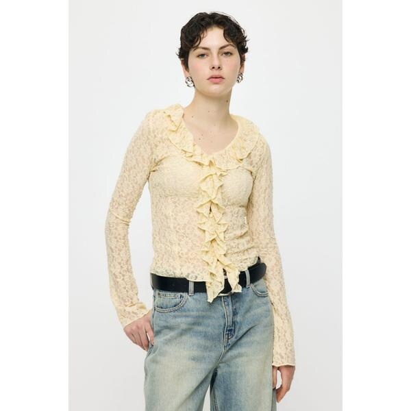 マウジー（MOUSSY）/LACE RUFFLE トップスの通販はau PAY マーケット