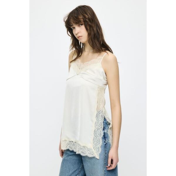 【NEW】マウジー（MOUSSY）/LACE TRIM SATIN キャミ
