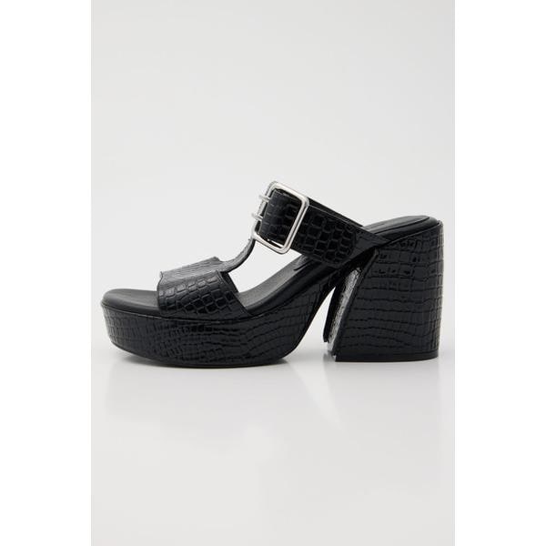 マウジー（MOUSSY）/CROCO CHUNKY HEEL サンダル