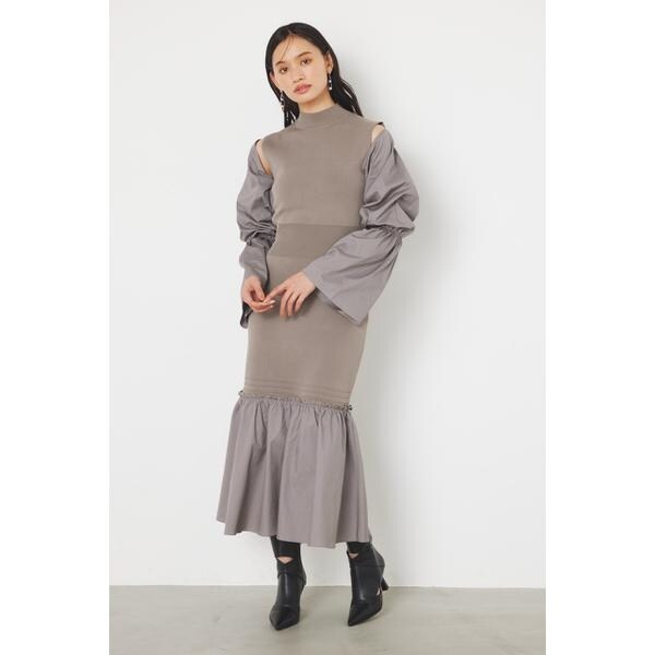 リエンダ（rienda）/2WAYショルダースリットパフスリーブKnit OPの通販は