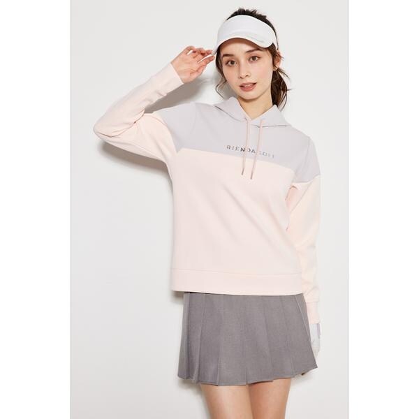 リエンダ（rienda）/【RIENDA GOLF】バイカラーロゴカットパーカー