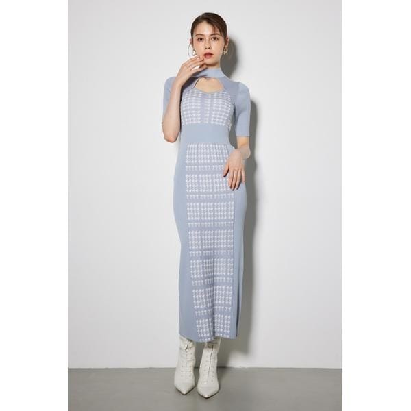 リエンダ（rienda）/2WAY千鳥パターンタイトニットワンピースの通販は