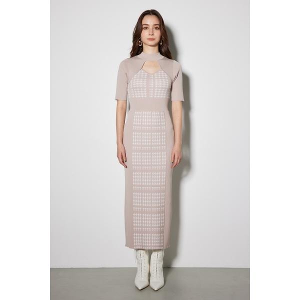 リエンダ（rienda）/2WAY千鳥パターンタイトニットワンピースの通販は