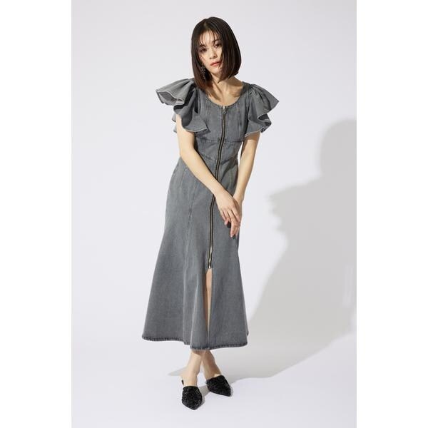 rienda フリルスリーブミニマーメイドワンピース リエンダ（rienda）/【ヒロインワンピ】フリルスリーブ