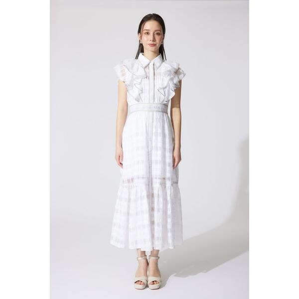 リエンダ（rienda）/配色ロゴダブルフリルティアードワンピース