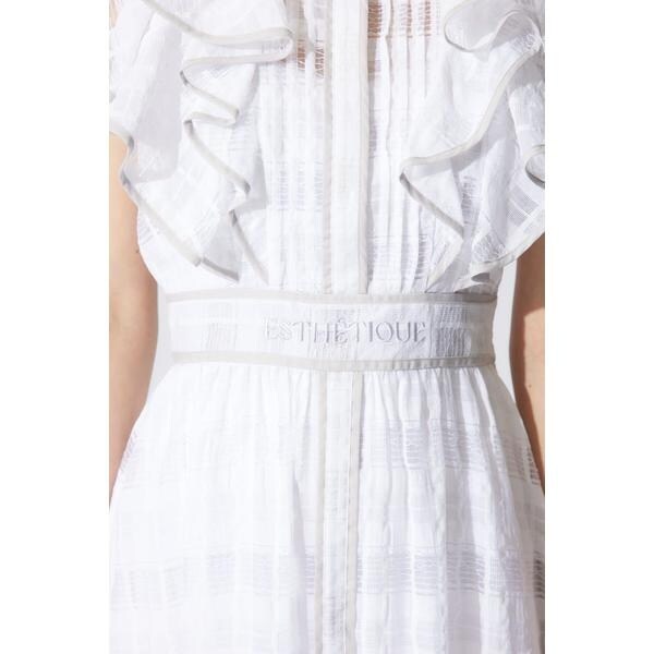 リエンダ（rienda）/配色ロゴダブルフリルティアードワンピース