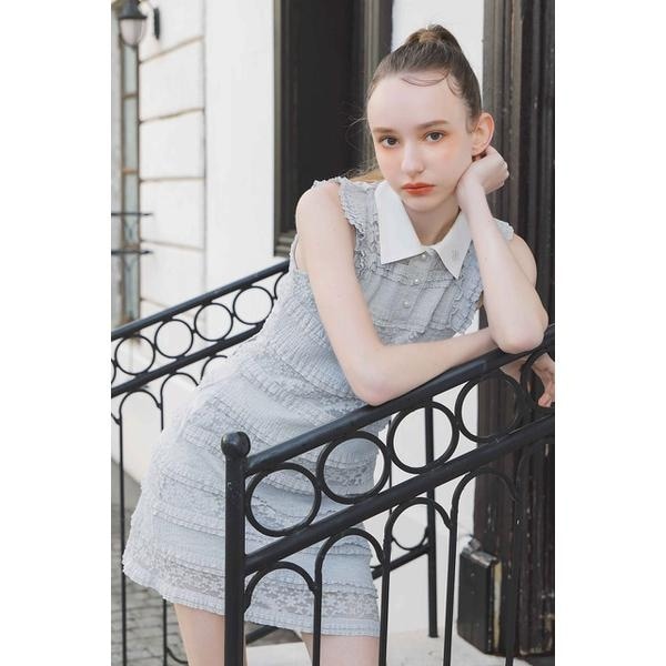 2.4万円からお値下げ◎デミバフミンク ファーコート ミドル丈 サイズ15