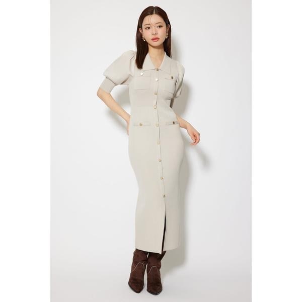 リエンダ（rienda）/パフスリーブニットタイトワンピース