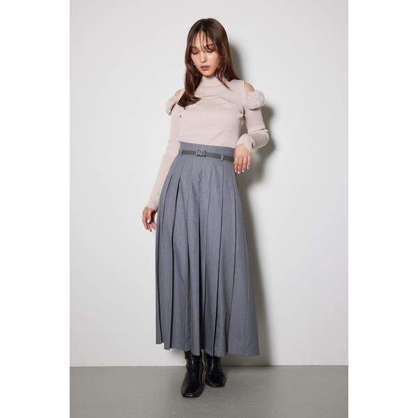 リエンダスリットロングスカート リエンダ スカート スリット リエンダ rienda プリーツスリット