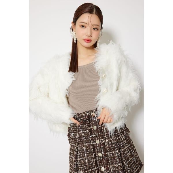 リエンダ（rienda）/2WAYロングシャギーショートニットカーディガン