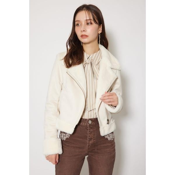 リエンダ（rienda）/25AWフェイクスエードムートンライダースジャケット