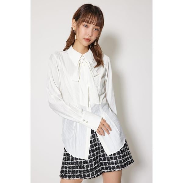 リエンダ（rienda）/ウエストシェイプボウタイシャツ